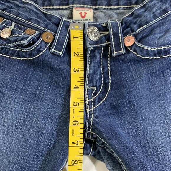 True Religion Women's Cuf Off Jean Shorts Distressed Frayed Hem Sz 27 Barneys - Picture 12 of 13